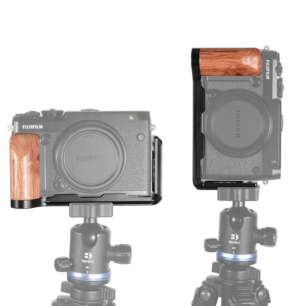 SmallRig l-кронштейн пластина с деревянной ручкой для FUJIFILM GFX 50R Arca-Swiss стандартная Монтажная пластина L-2339
