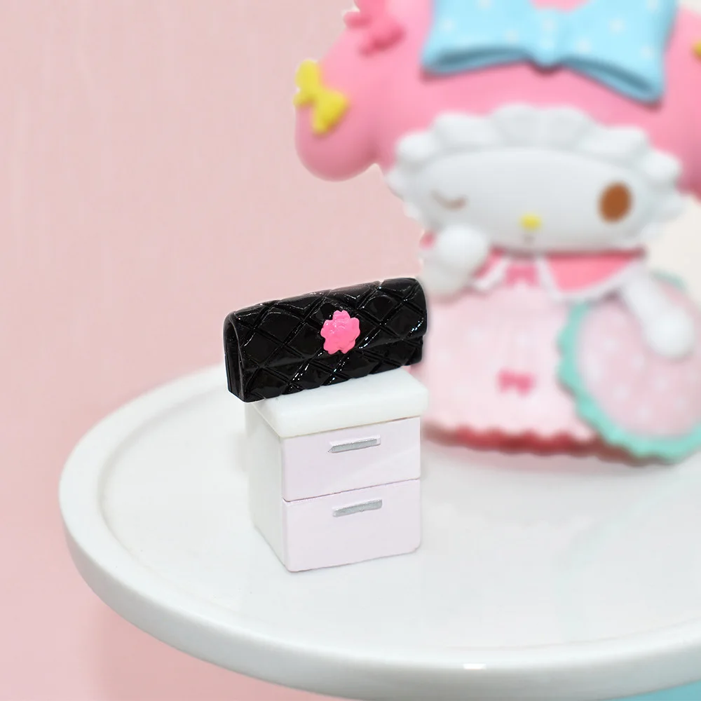 

10 шт. Новая черная сумочка 1/12 миниатюрный кукольный домик Детские ролевые игрушки для кукол аксессуары «сделай сам» Скрапбукинг для декора ...