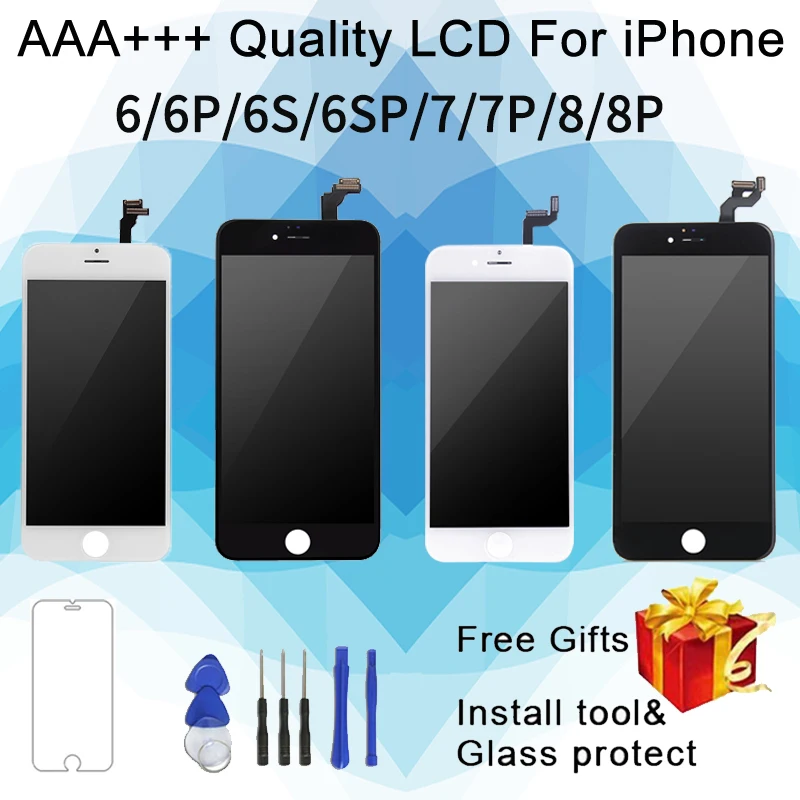 ЖК экран для iPhone 7 без битых пикселей сменный Pantalla 6 6S 7P 8 Plus качество AAA +++ 100%|Экраны