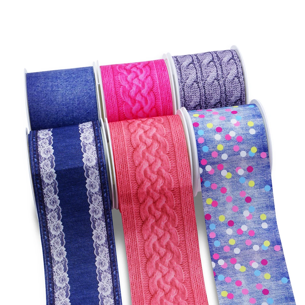 Free shipping 50 yard 3 inch liston grosgrain 75mm printed ribbon cinta decorativa navidad | Дом и сад