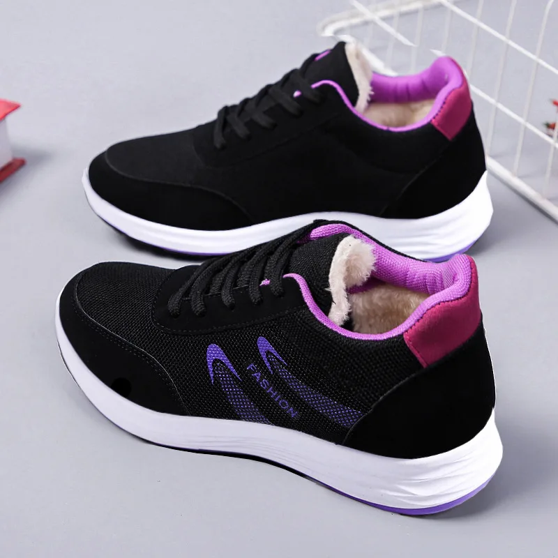 

2022 New Winter Sports Cotton Shoes Warm Snow Shoes Ladies Plus Velvet Mother Shoes Thick Non-slip Women's Sports Shoes