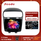 Автомобильный мультимедийный плеер 2 Din, Android, для Dodge Journey Fiat Freemont 2012-2020, 9 дюймов, GPS-навигация, стерео, с рамкой