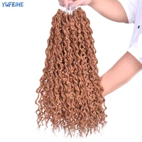 curly box braid crochet hair synthetic hook braiding hair extension ombre black burgundy blonde black fake hair for women 18inch