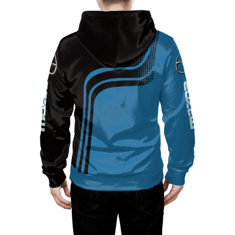 

2021 New Men's Spring and Autumn 3D Digital Printing Mazda Logo Hoodie Casual Fashion Harajuku Top Hoodie