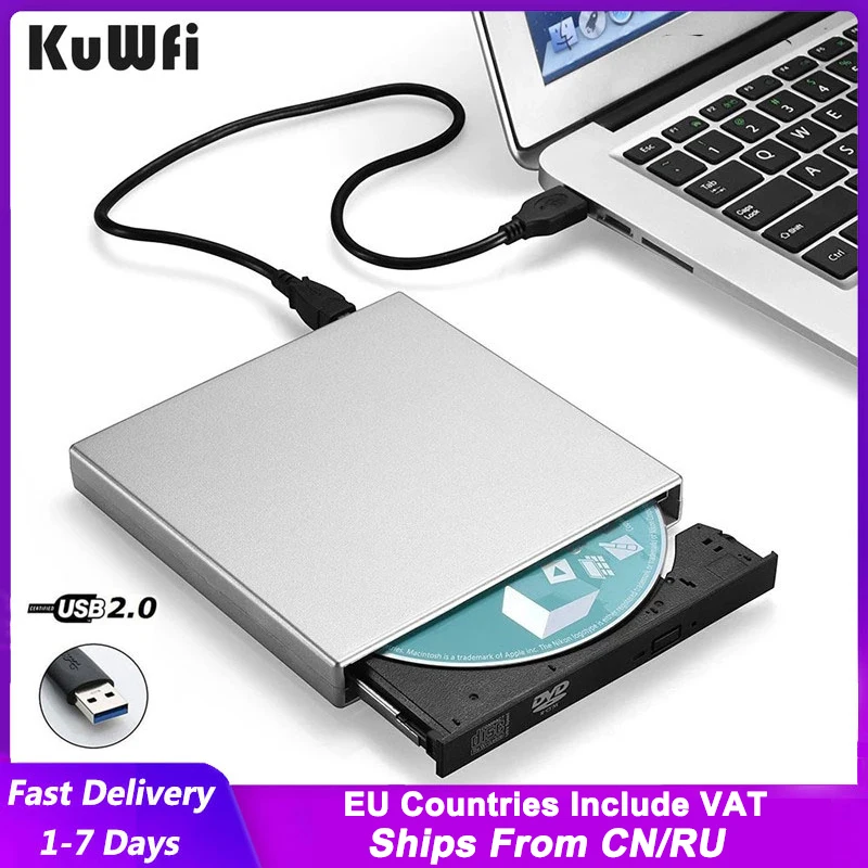 Usb 2.0 unidade óptica cd rw CD-RW player portátil externo dvd drive recorder para macbook computador portátil windows 7/8