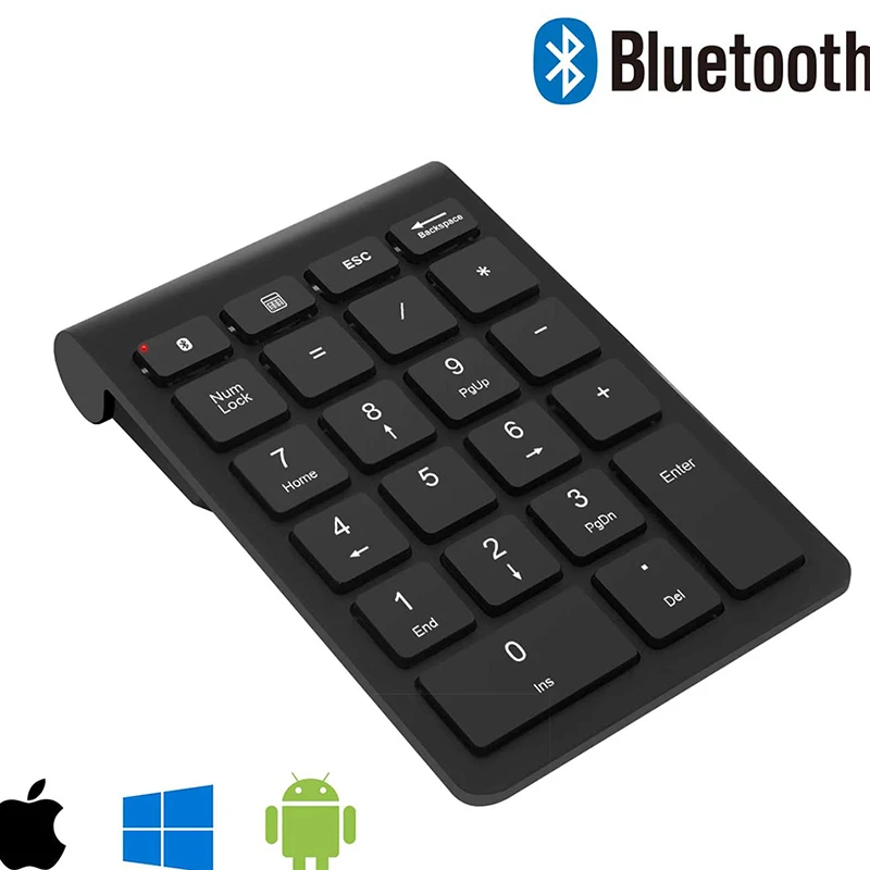 

Bluetooth Numeric Keypad Portable Wireless 22 Keys Keyboard External Number Pad for Laptop Tablet Notebook PC Desktop Accounting