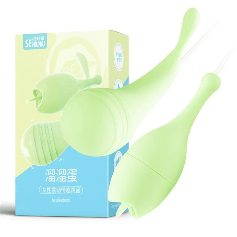 2In1 Vibrating Egg Real Tongue G Spot Clitoris Stimulator Insertable Vagina Massager Double Head Vibrator Sex Toys Tools Couples |