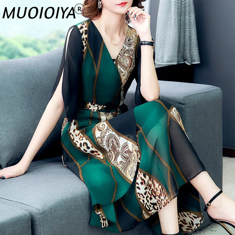 

Летнее платье, женская одежда 2022, женское платье из натурального шелка с винтажным принтом, элегантное женское платье бохо, пляжные вечерни...