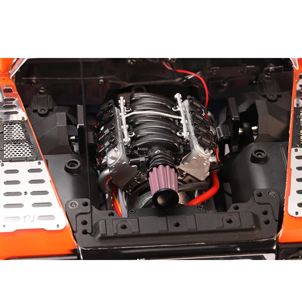 Вентилятор охлаждения двигателя V8 6,2 для 1/10 RC Гусеничный автомобиль TRX4 Defender AXIAL SCX10 RC4WD D90 D110