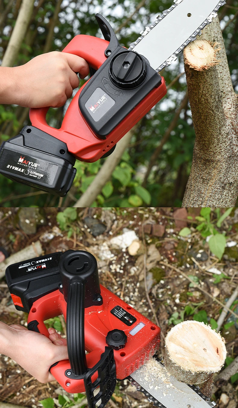 

Rechargeable electric chain saw pruning small family outdoor handheld wireless lithium battery orchard electric logging saw