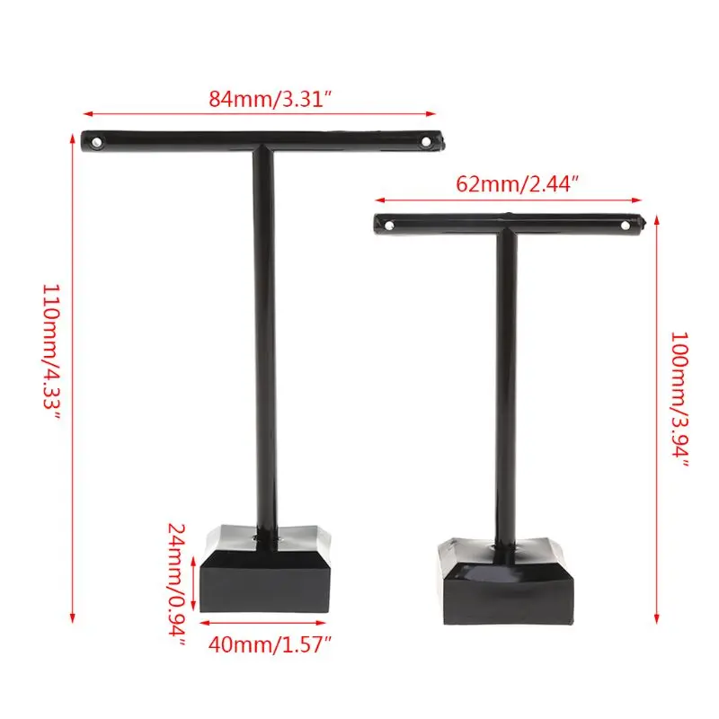 

2 Pcs/Set Earrings Shelf Jewelry Display Rack T Shape Stand Show Charms Universal Professional Showcase Boutique