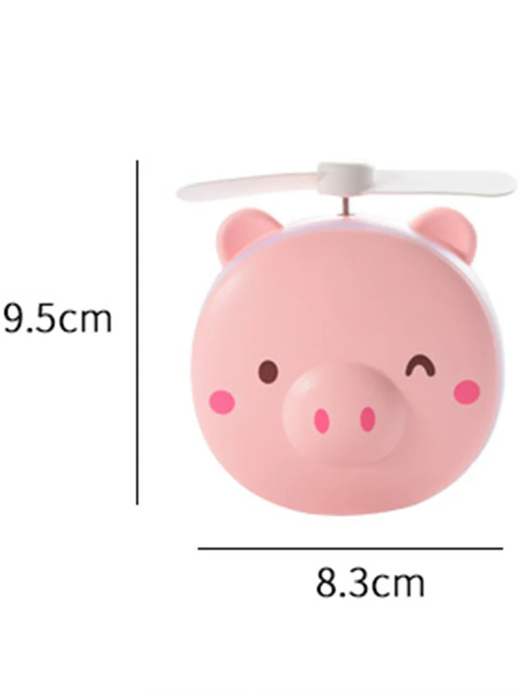 

1Pcs Mini Portable Cute Pig Head Shape Rechargeable Fan Makeup Mirror LED Fill Light