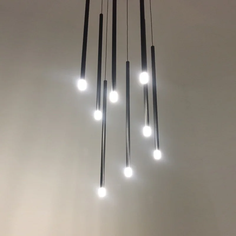

Modern Chandeliers For Living Room Fixtures LED Hotel Hall Stairs Luxury Hanging Lamp Simple Design Restaurant Decor Lights