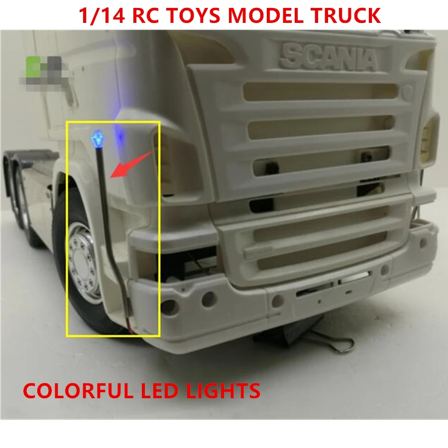 

Tamiya Scania Truck Body V8 Logo Led Lights For 1/14 Scale Rc Toy Tractor Trailer R470 R620 R730 56323 Actros Decoration Parts