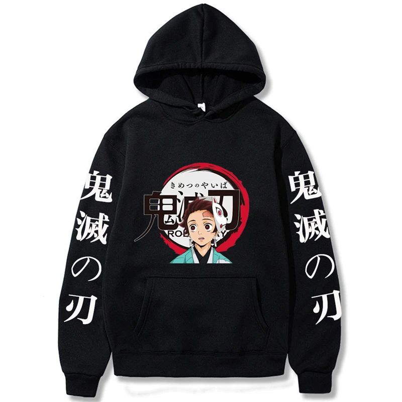 

Anime Demon Slayer Nezuko Kamado Kawaii Cartoon Printed Hoodies boy Harajuku Kimetsu No Yaiba Streetwear Winter kids Sweatshirts