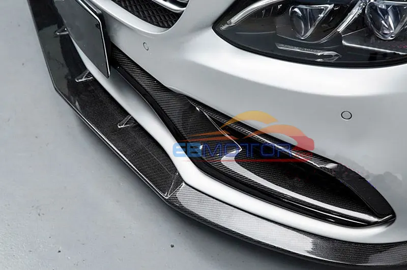 Неокрашенный передний спойлер из стекловолокна для Benz W205 C63 Coupe 2015UP M155F|Спойлеры и