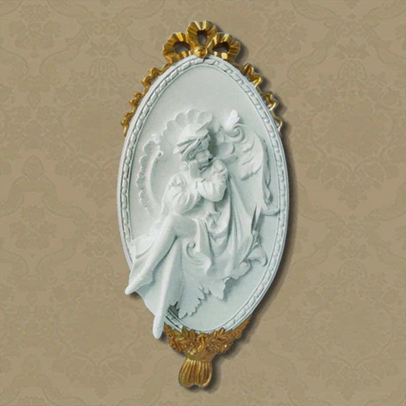 Скульптура с большим ангелом домашняя статуя аксессуары для украшения настенная