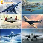 CHENISTORY Diy искусственная вышивка боевой самолет вышивка алмазная живопись мозаика искусственный подарок