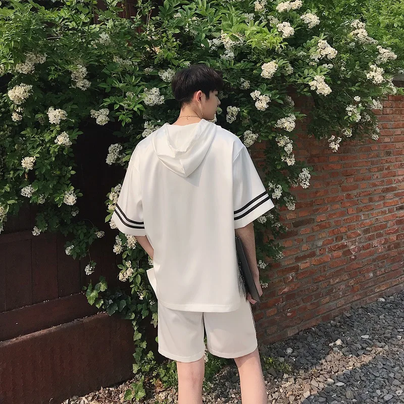 Мужская атласная футболка с короткими рукавами комплект из 2 предметов тонкая