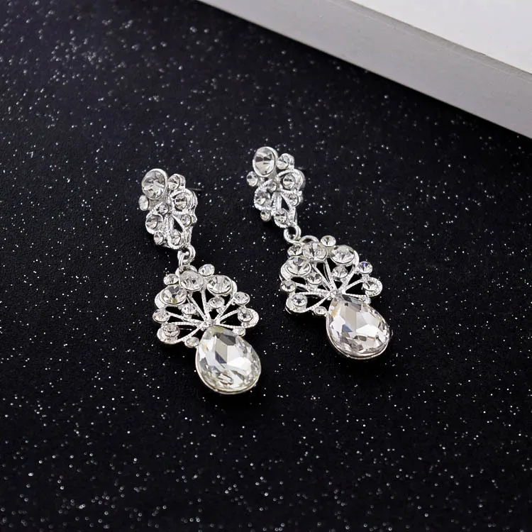 Роскошные сверкающие хрустальные наборы свадебных ювелирных изделий Корона