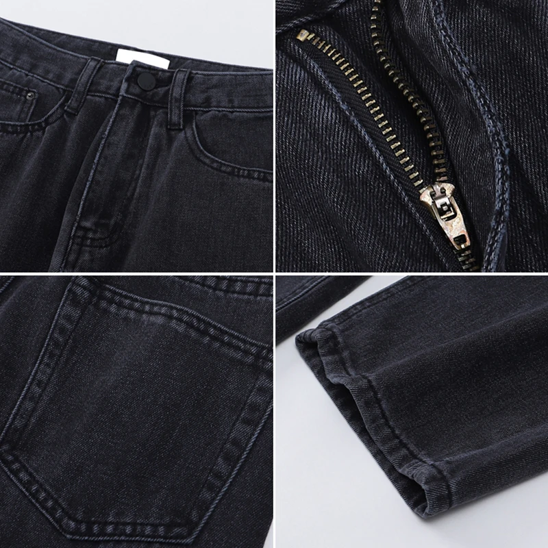 

Women's Jeans 2021 Spring Streetwear Harajuku High Waist Trouser Versatile Vintage Baggy Casual Female Straight Pants For