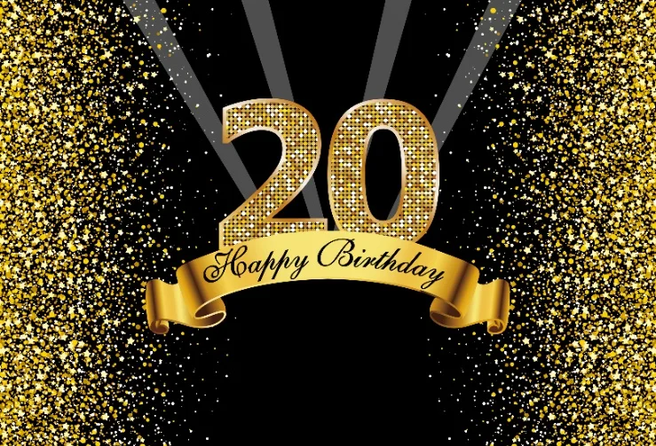 NSW-20 Счастливый 30th 40th 50th 60th День Рождения Вечеринка Золотой горошек праздник плакат ПОРТРЕТНАЯ ФОТОГРАФИЯ фоновая фотосъемка - Цвет: NSW-20