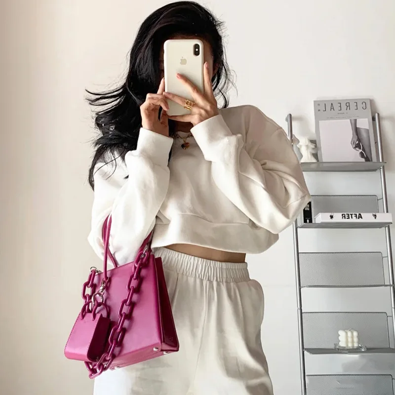 

Bright color women's handbag women's large-capacity bucket bag all-match acrylic chain shoulder bag luxury designer handbag