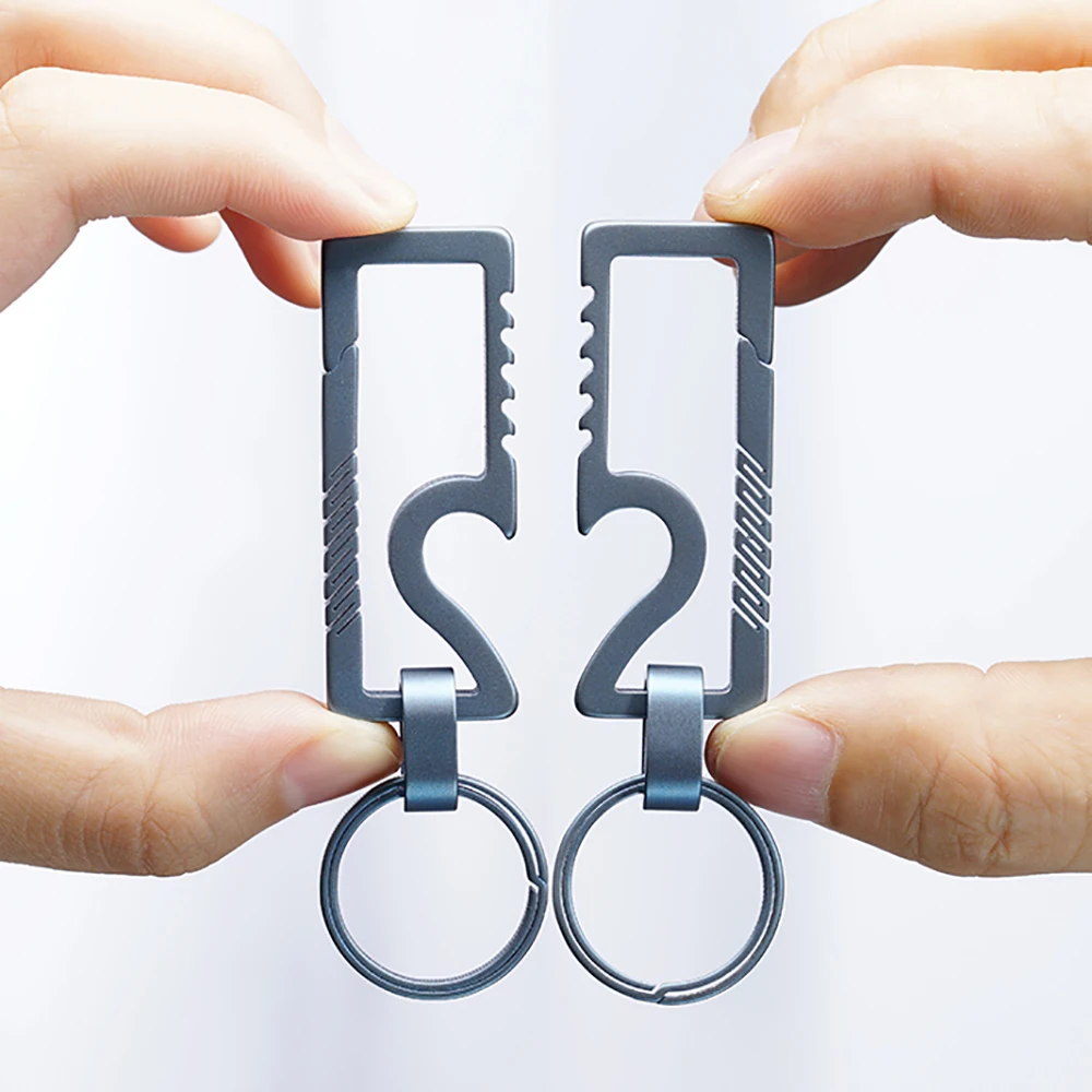 Титановый брелок для ключей EDC влюбленных пар Суперлегкий титановый с пряжкой в