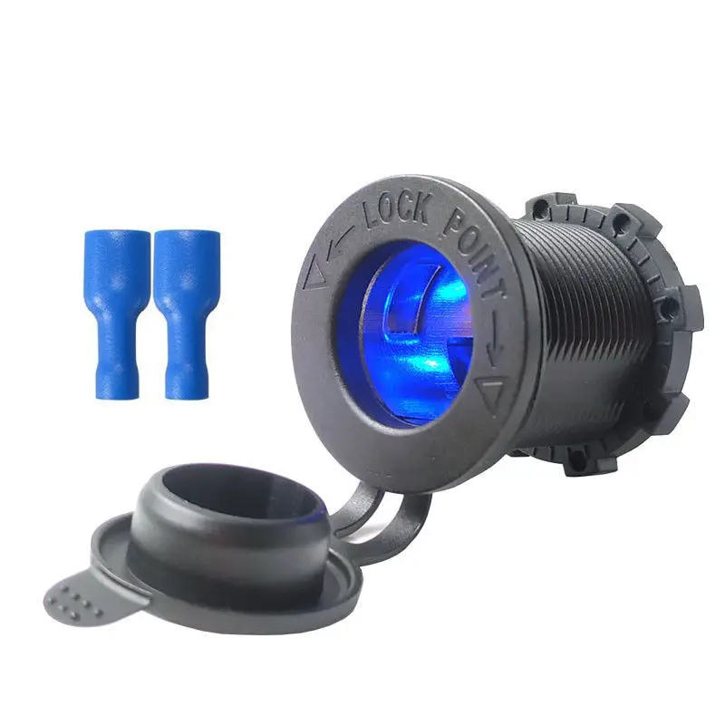 

12V-24V Car Cigarette Lighter Waterproof Plug Socket Suitable For Boat Car Motorcycle Tractor Power Socket And Auto Accessories