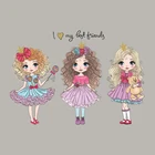 Нашивка для одежды, топы, виниловые модные термонаклейки сделай сам с аппликацией, термонаклейки с надписью Love Best Friends