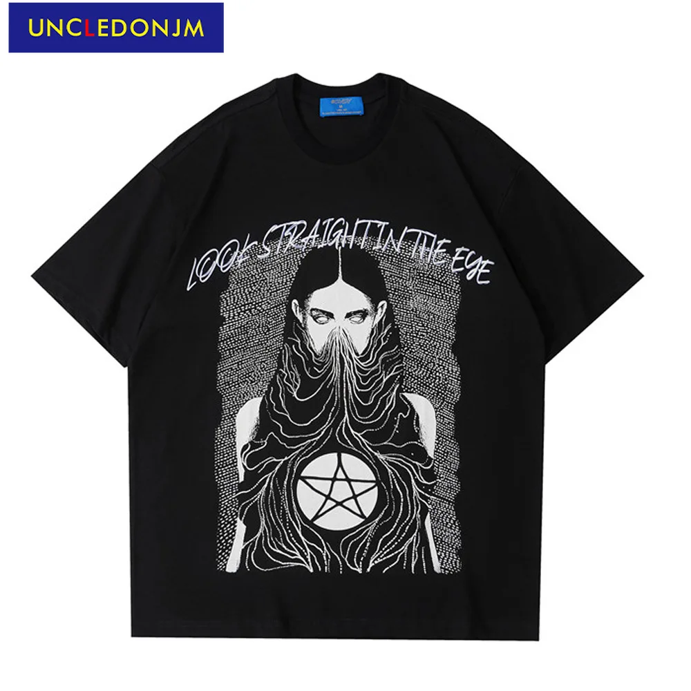 

UNCLEDONJM Cartoon graphic t shirts streetwear harajuku shirt new arrival 2021 summer Tops Tees oversized woman tshirts B009