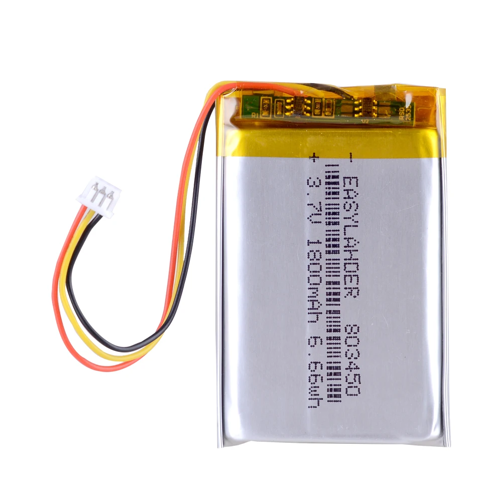 3 7 V 1800mAh литиевая полимерная аккумуляторная батарея с JST 1 25 мм контактный разъем