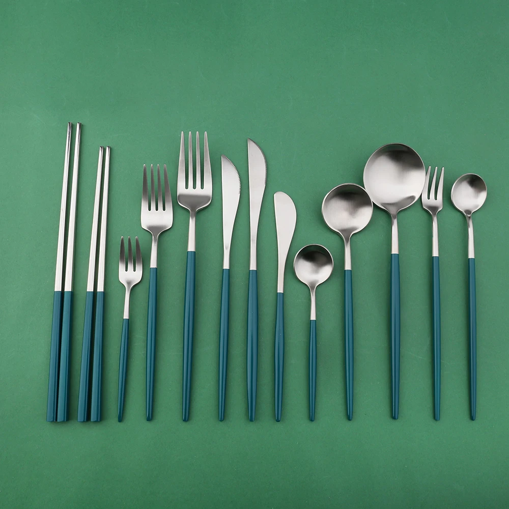 Горячая Распродажа столовые приборы вилка ложка нож столовый сервиз|Столовые