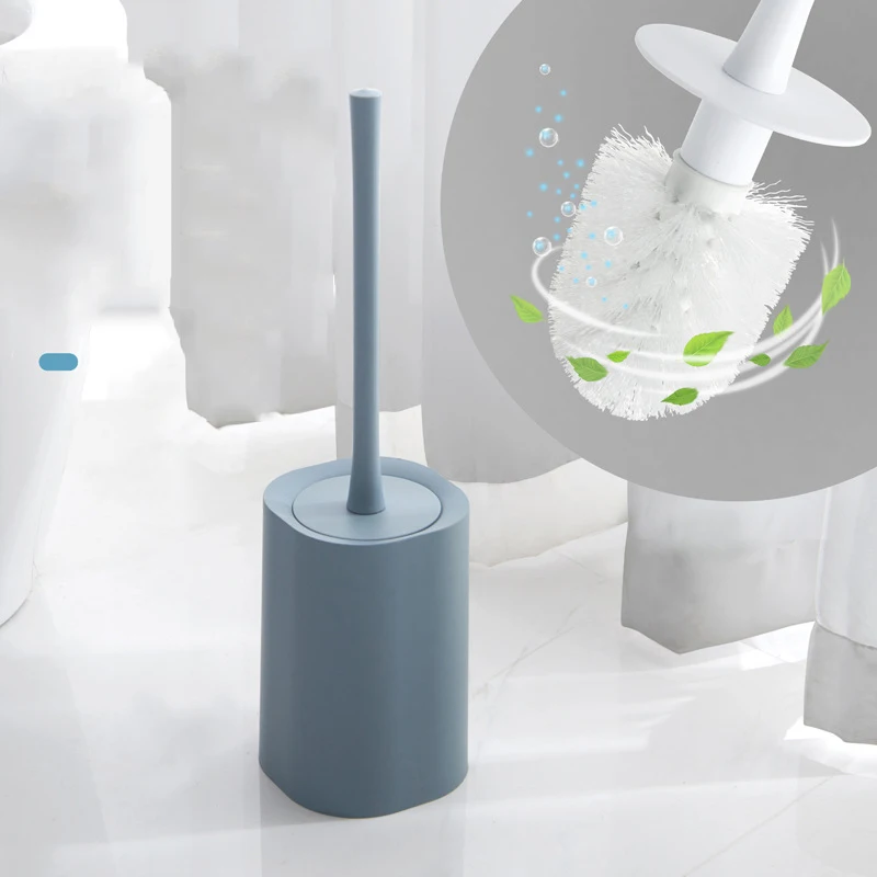 Щетка для унитаза с защитой от протечек и основанием силиконовая мягкая щетка
