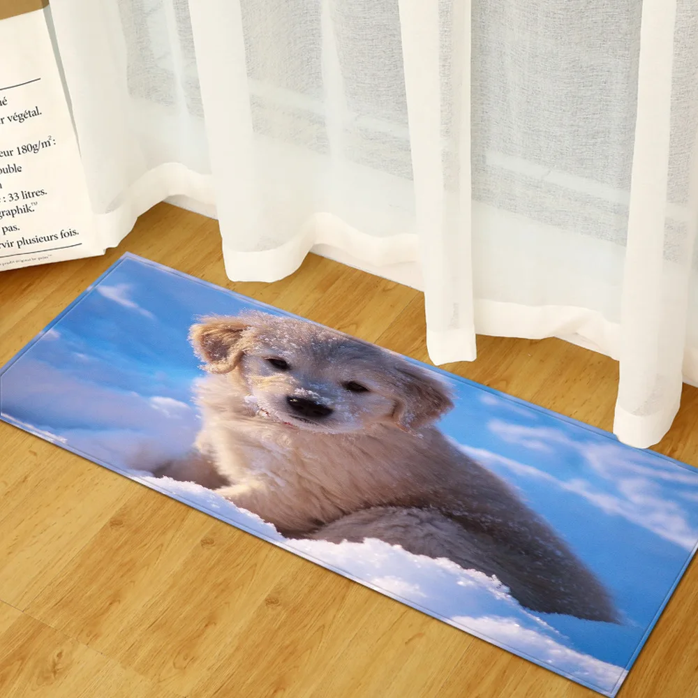 Кухонный напольный коврик с животным принтом нескользящий ковер для спальни