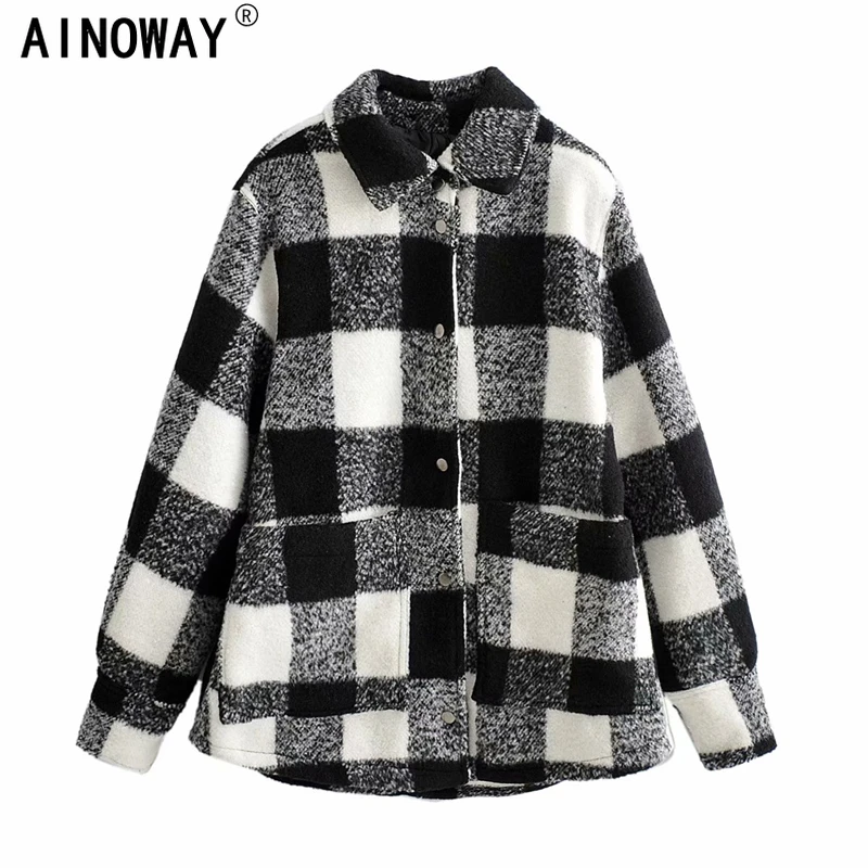 Винтажные стильные карманы негабаритных искусственная кожа Однотонная куртка