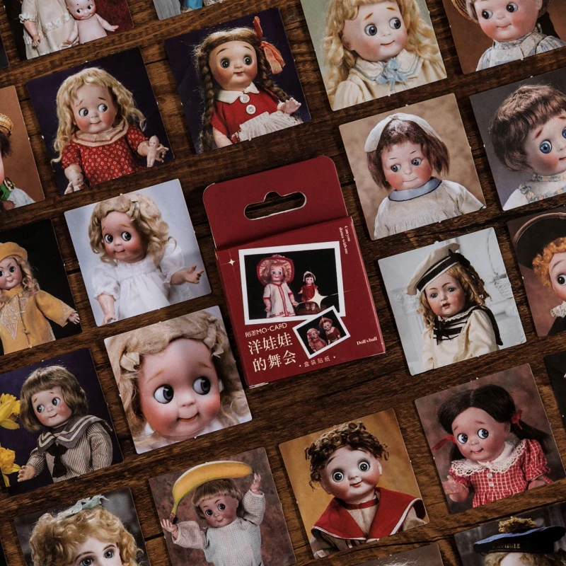 45 шт./упак. из Винтаж Ретро кукла наклейки милый дневник ручной работы альбом