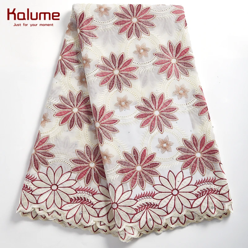 Хлопчатобумажная кружевная ткань для шитья белая 2021 швейцарская африканская