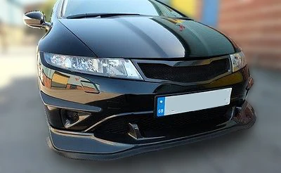 Автомобильный-Стайлинг стекловолокно передняя решетка FRP стекловолокно бампер решетка Дрифт грили крышка комплект Накладка для Honda 07-11 Civic FN2 Тип R