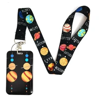 space universe star planet lanyard for keys mobile phone strap neck straps id card badge holder necklace keychain lanyards