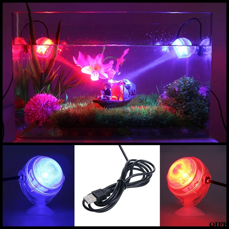 Красочный RGB светодиодный погружной Светодиодный точечный светильник для аквариума с дистанционным управлением, подводная лампа с европейской вилкой 110-240 В