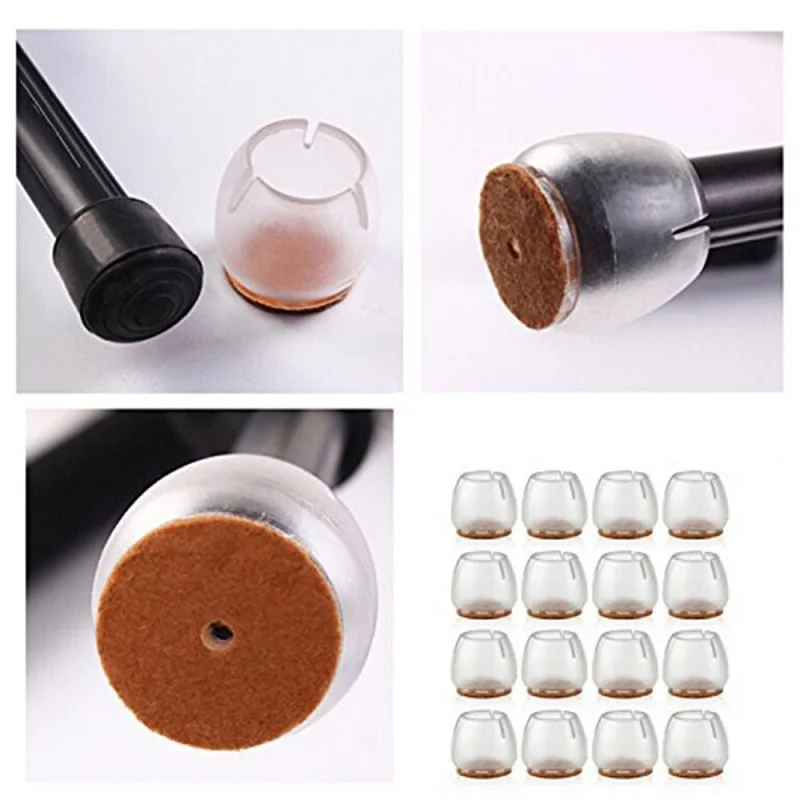 Новый 16 шт. прозрачный силиконовый ножка стула ножки мебели шапки средства ухода