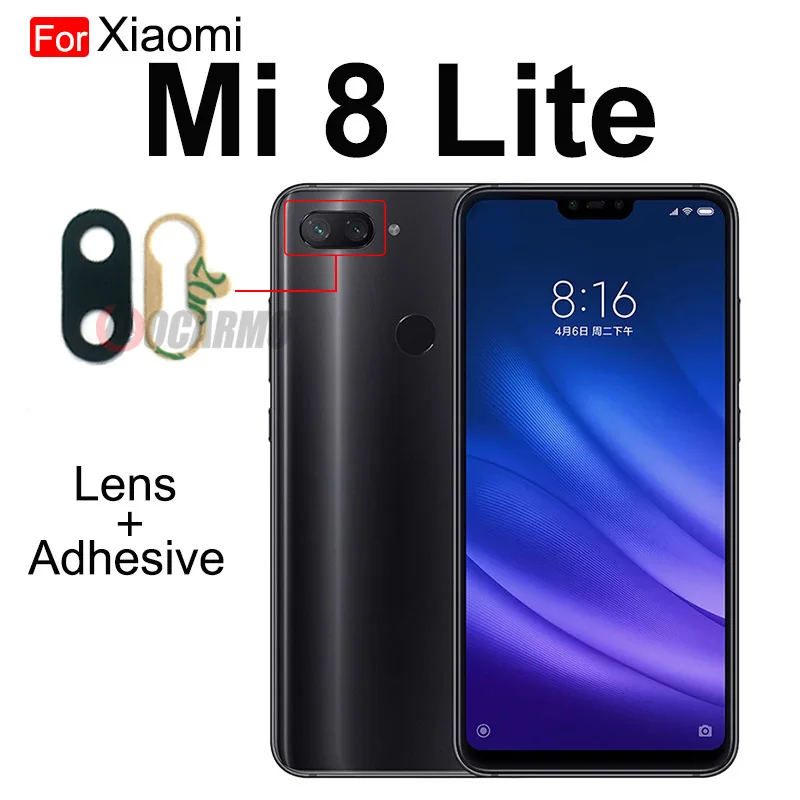 Aocarmo For Xiaomi Mi 8 9 10 11 Lite SE 9T 10T Pro 11U 8se CC9 CC9e A3 Rear Back Camera Lens Adhesive Sticker Replacement Part