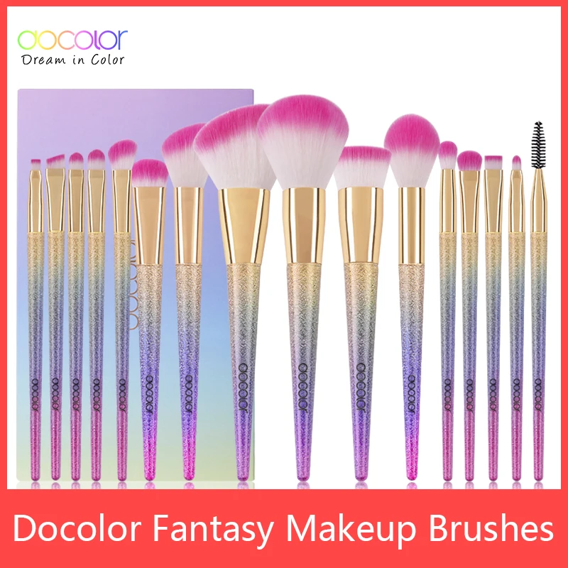 Docolor кисти для макияжа 16 шт. набор фэнтези тональный порошок наборы теней век