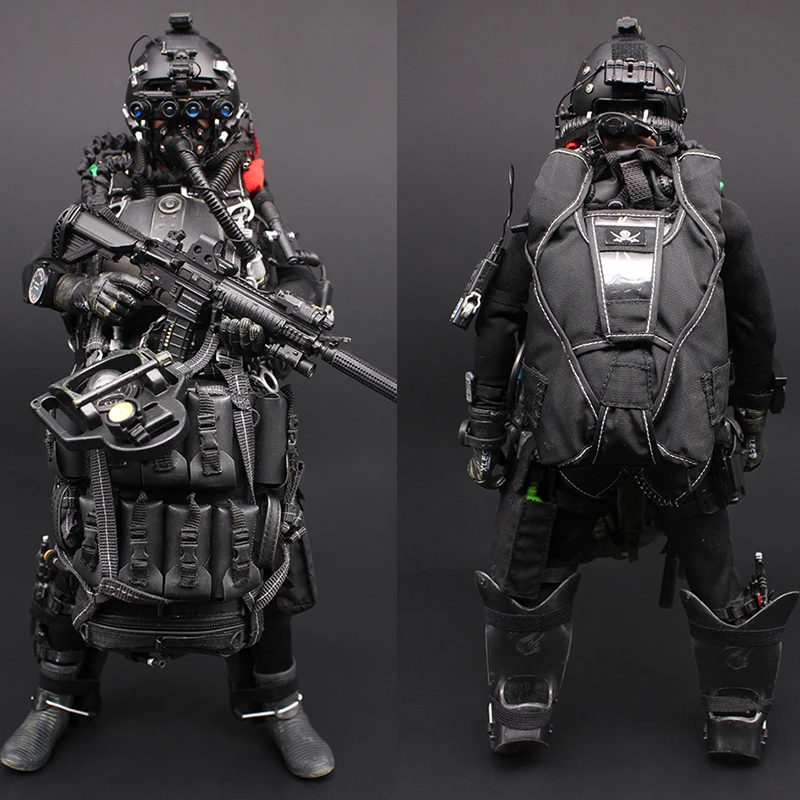 

1/6 US NAVY Seal Halo UDT Jumper Suit Action Figures Paratroopers Frog 12 Inches Soldier Body Figurine Whole Set Model Doll