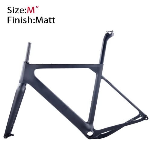 M Matt Карбоновая гравийная велосипедная Рама aero Road или MTB рама 142x12 мм дисковый тормоз для кросса, гравия, сверхлегкие Углеродные детали для рамы велосипеда - Цвет: M Matt