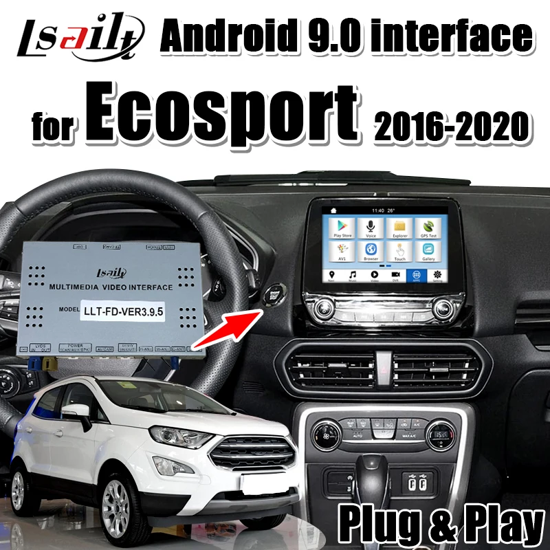 Lsailt Android 9 0 навигация мультимедийный видео интерфейс для 2016 20 лет Ford Ecosport SYNC3