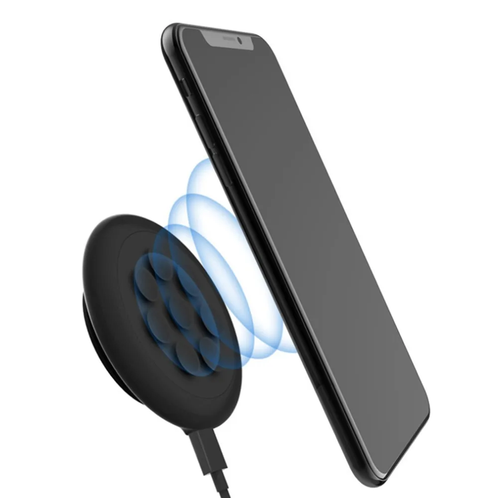 Портативный 10 Вт Qi Стандартный мобильный телефон планшет круглый присоска