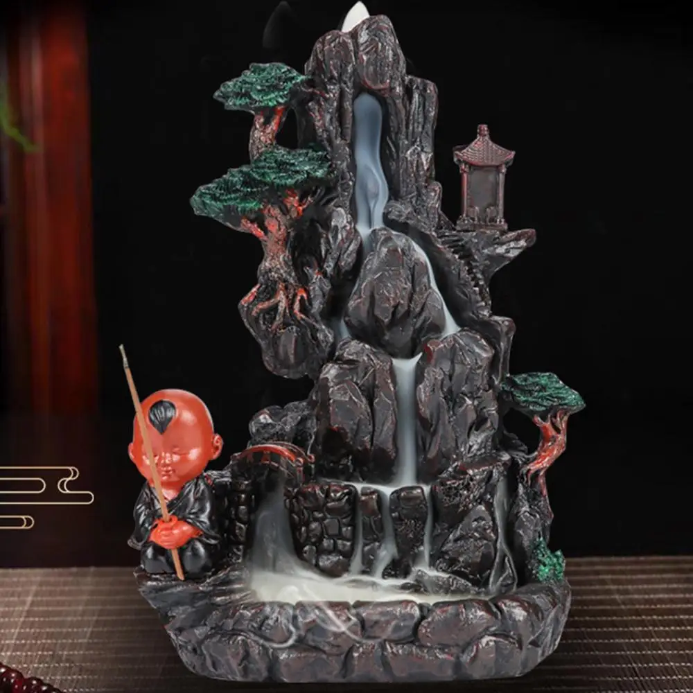 

80%HOTResin Incense Burners Backflow Censer Craft Home Office Tea HouseS1 Ornament Decor
