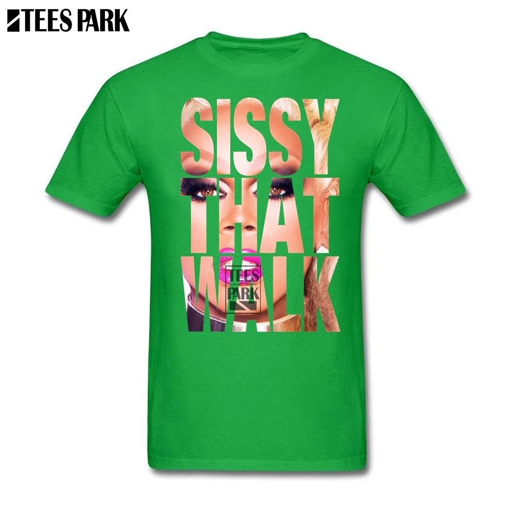 Cotton Shirt Men Rupaul Sissy That Walk Designer T Shirts Crew Neck Plus Size Men's Solid Movie | Мужская одежда